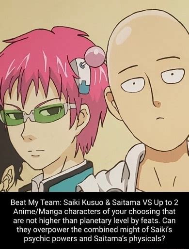 is saiki stronger than saitama|13 anime characters who can beat Saitama from ‘One Punch Man’.